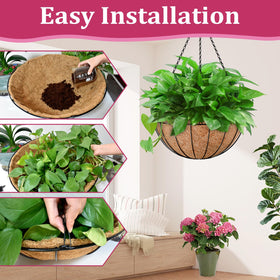 Halatool rust-resistant chains and iron basket for secure outdoor hanging.