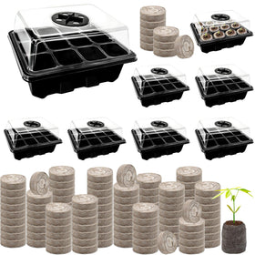 Halatool seed starter tray 8-pack, compact and reusable for clean, organized seed germination.