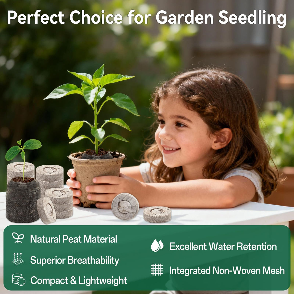 Halatool seed-starting tray with pellets ready for planting seeds