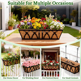 Halatool coir liner for succulent arrangement suits various container styles.