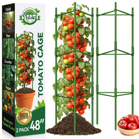Halatool tomato cage assembly demonstrates modular parts for versatile plant support.