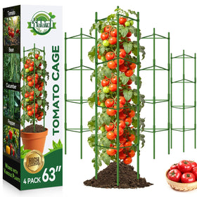 Halatool tomato cages assembled provide vertical support for climbing plants and better light exposure