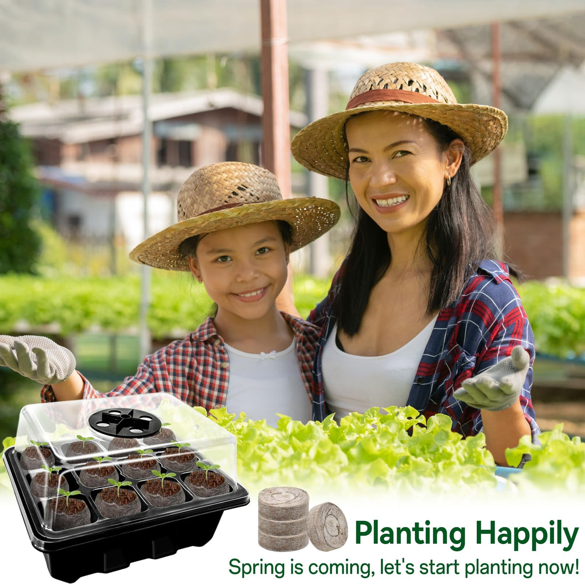 Halatool compact kit fits on a windowsill or countertop for easy gardening.