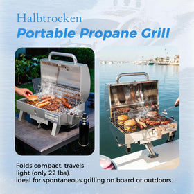 Halbtrocken Cabo Grill 200 sq in cooking area lets you cook multiple portions at once.