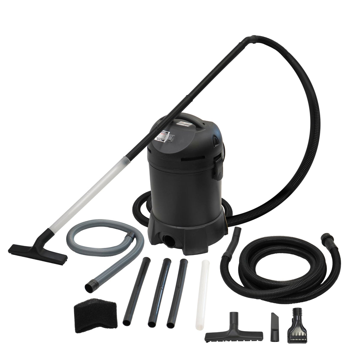 HALF OFF PONDS CleanSweep 1400 intake hose in use for efficient debris collection in ponds.