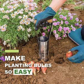 Haliaeetus durable bulb planter resists corrosion for long-lasting yard use