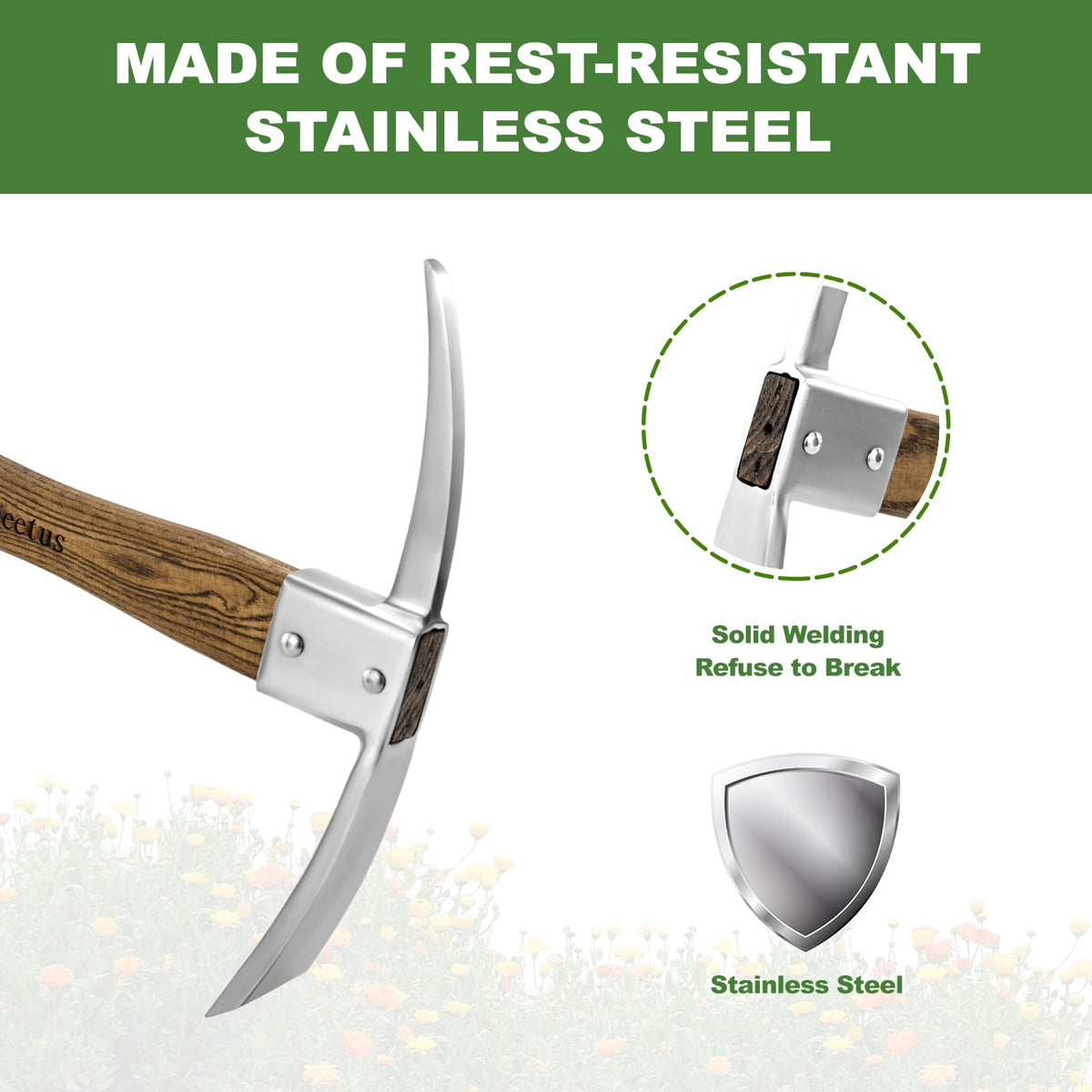 Haliaeetus pick axe compact design for maneuverability in tight spaces.