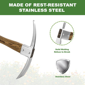Haliaeetus pick axe compact design for maneuverability in tight spaces.