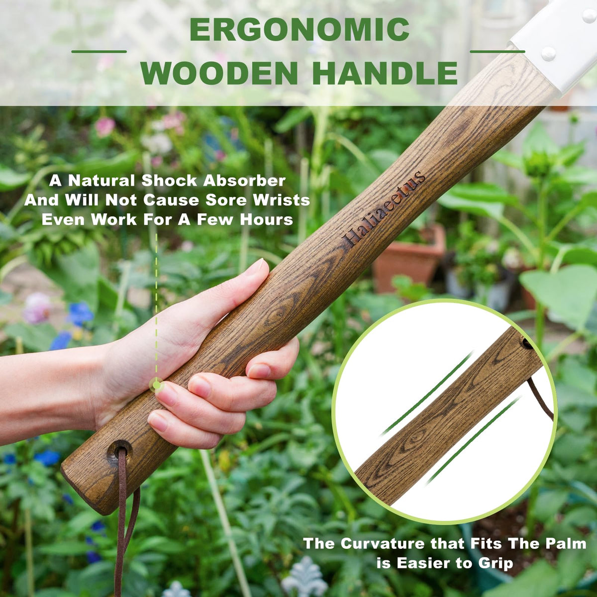 Haliaeetus pick axe stainless steel construction delivers durability and resistance to bending.