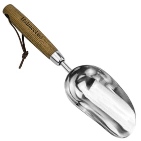 Haliaeetus potting scoop in stainless steel bend-proof design for smooth soil transfer
