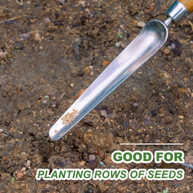 Haliaeetus Seeding Widger wood-handle offering ergonomic grip during planting.