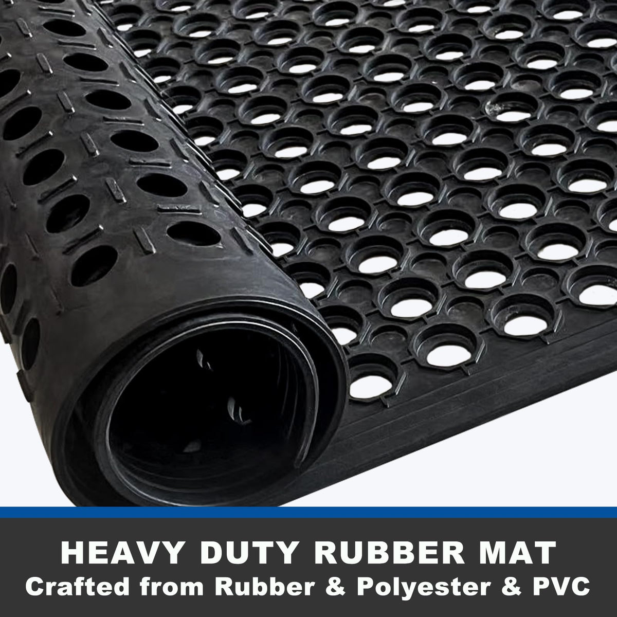 Halidec heavy-duty mat provides durable grip on diverse floor types.