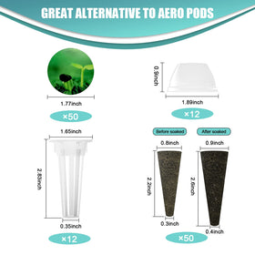 Haligo 124-pcs seed pod kit suits Aerogarden compatibility and versatile indoor gardening.