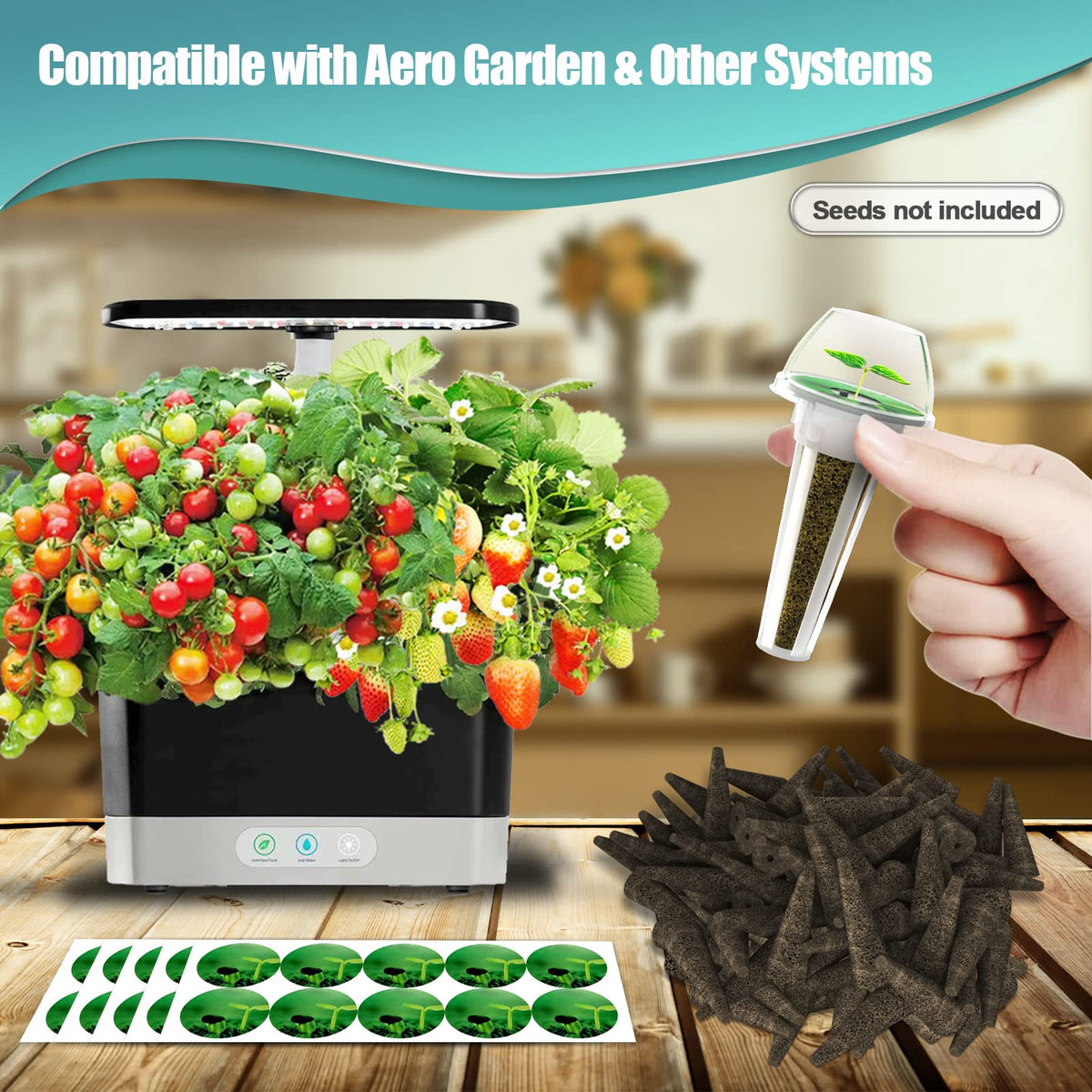 Haligo grow sponges with light-blocking media for neater, healthier seed starts.