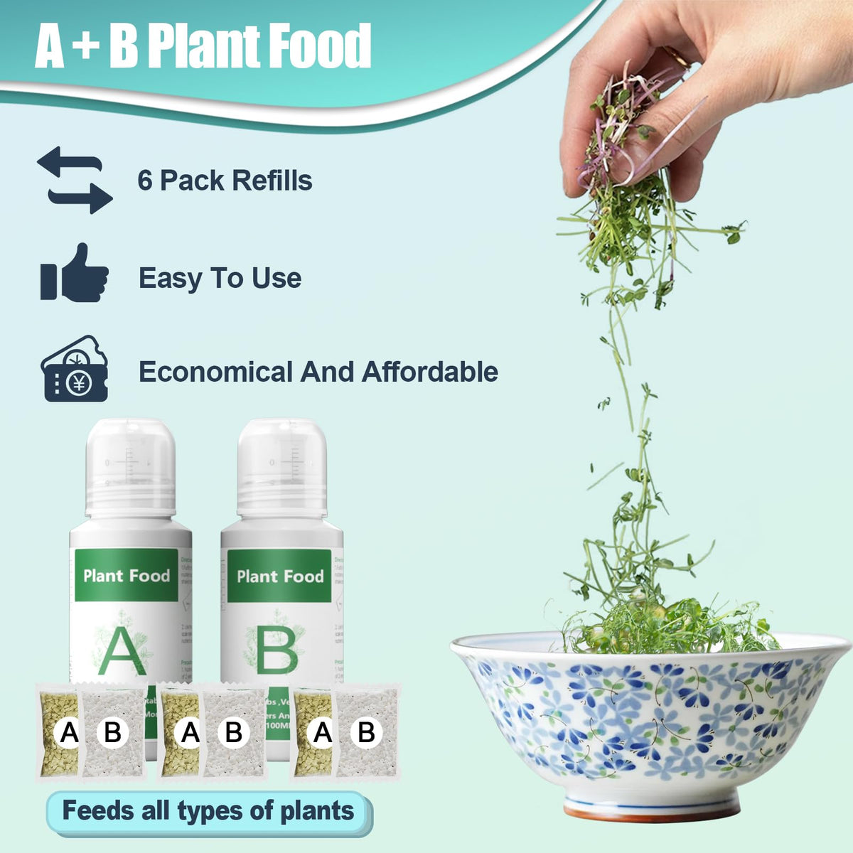 Haligo indoor garden fertilizer nourishes houseplants and container plants effectively.