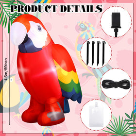 Halloscume outdoor parrot yard decor creates tropical party vibe
