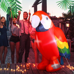 Halloscume parrot LED night light enhances yard visibility