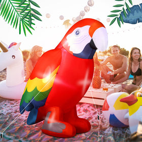Halloscume pirate-themed parrot sculpture for garden parties