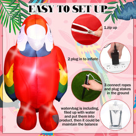 Halloscume summer tropical parrot decoration for festive gatherings