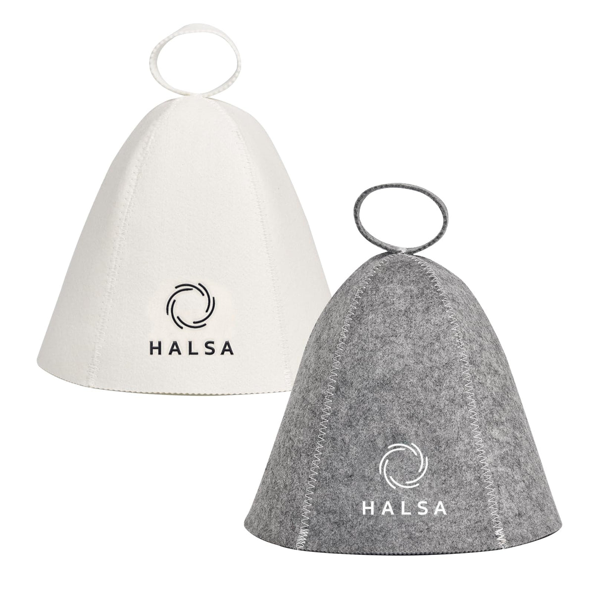 Halsa Sauna Hat 2 Pack bundle shown for versatile heat protection during hot room sessions