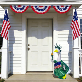 HALSHI patriotic goose outfit suited for indoor and outdoor Fourth of July scenes.