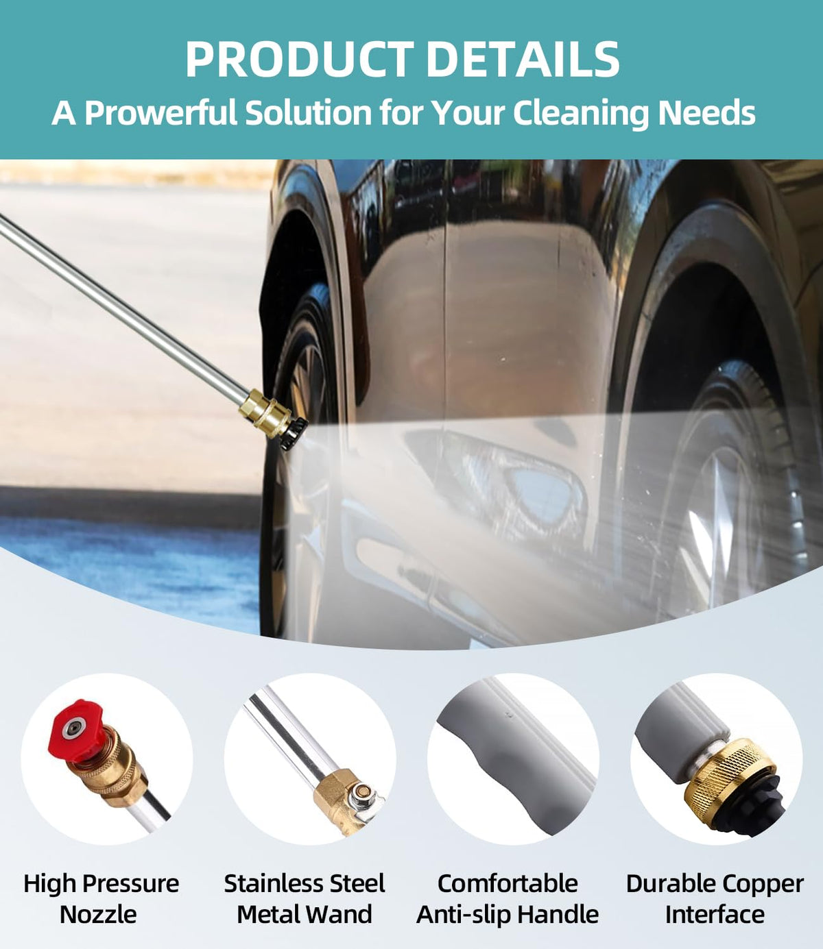 Hamirah hose nozzle quick connect enables fast setup and easy use.