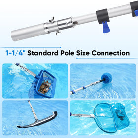 Hammrit aluminum pool pole shows durable construction for tough tasks.