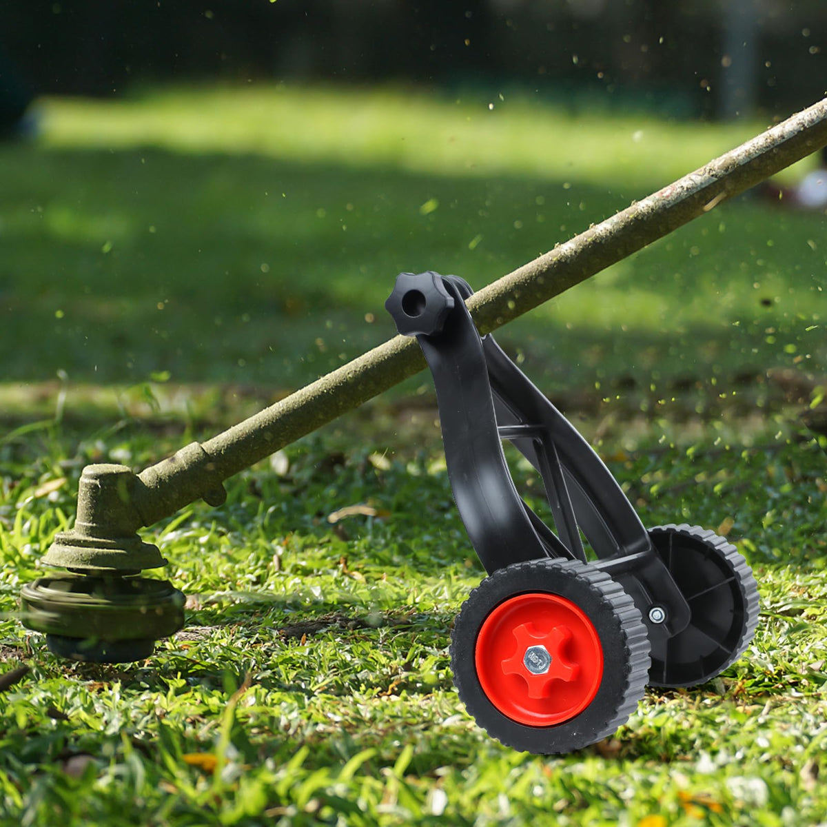HamRoRung string-trimmer-wheel-attachment easy installation with basic tools.