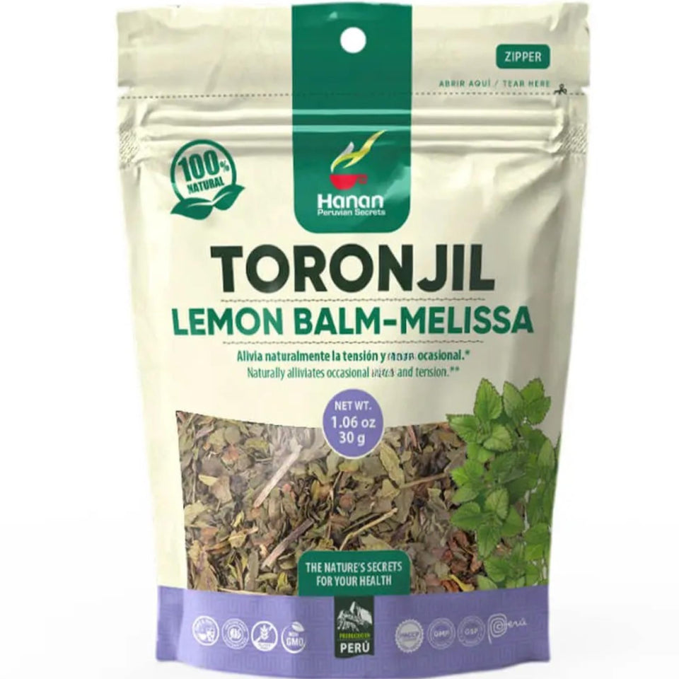 Hanan Lemon Balm Tea loose leaf bundle for calming aroma and relaxation.