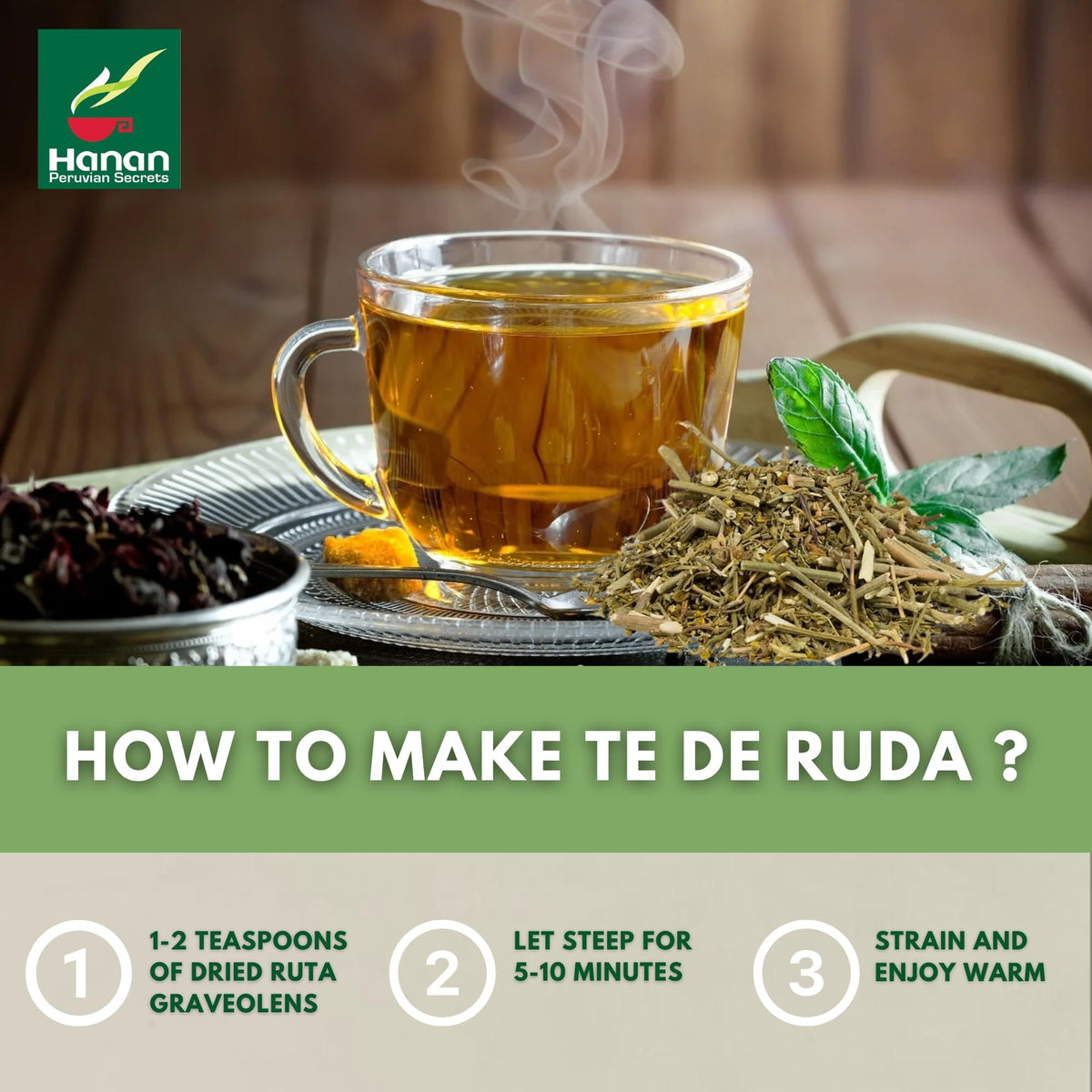 Hanan Rue no artificial ingredients for a pure herbal experience.