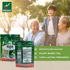 Hanan Rue packaging reseal design helps maintain freshness.