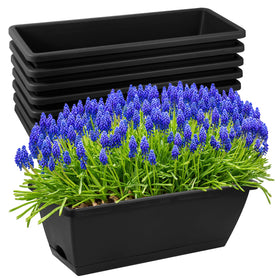 Hananojia 8pcs window box planter packaging showing durable plastic design for outdoor use