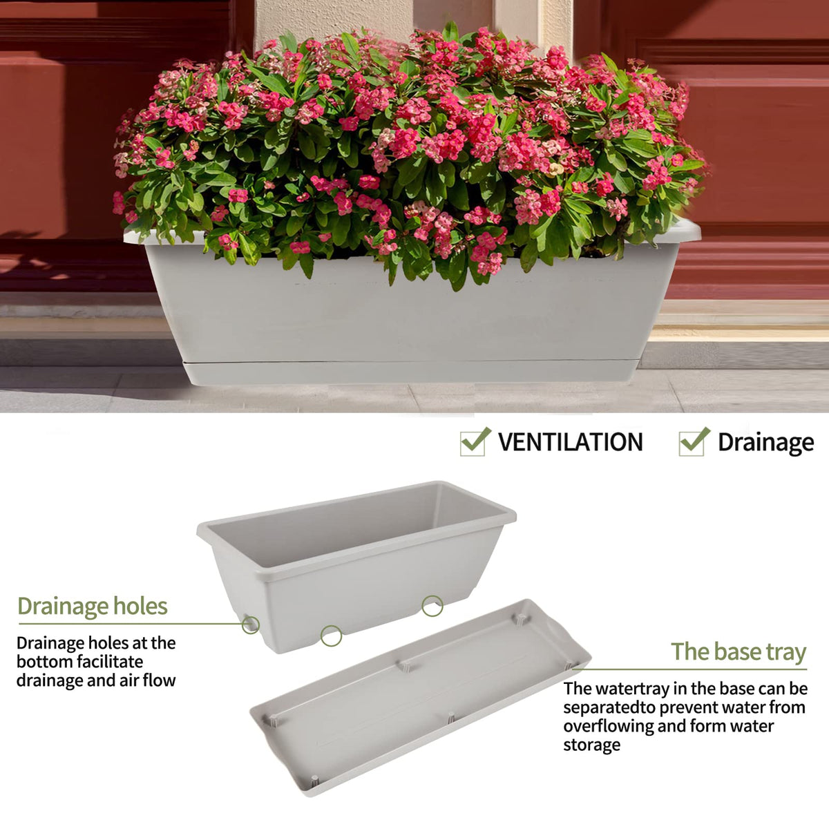 Hananojia indoor-outdoor planter set helps create a small garden on balconies and porches.