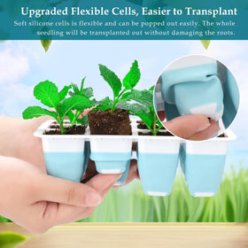 Hanaoyo 5-pack seed starter trays for organized indoor seed starting.