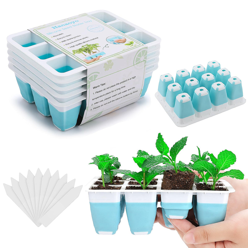 Hanaoyo 60-cell seed starter tray for indoor germination and transplant.
