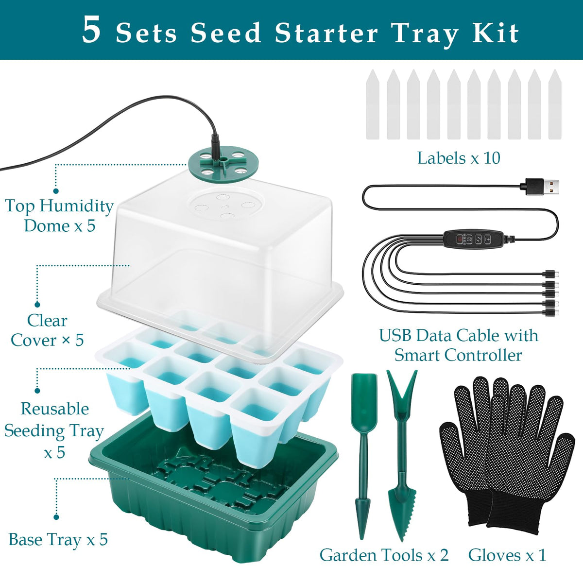 Hanaoyo clear covers and base trays aiding seedling monitoring and setup.