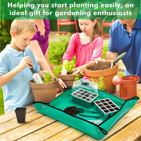 Hanaoyo gardening tools and labels included make seedling care simple.