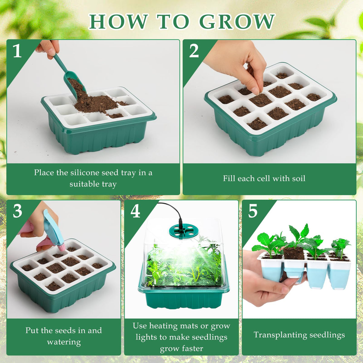 Hanaoyo indoor greenhouse setup for home gardening with seed trays.