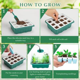 Hanaoyo indoor greenhouse setup for home gardening with seed trays.