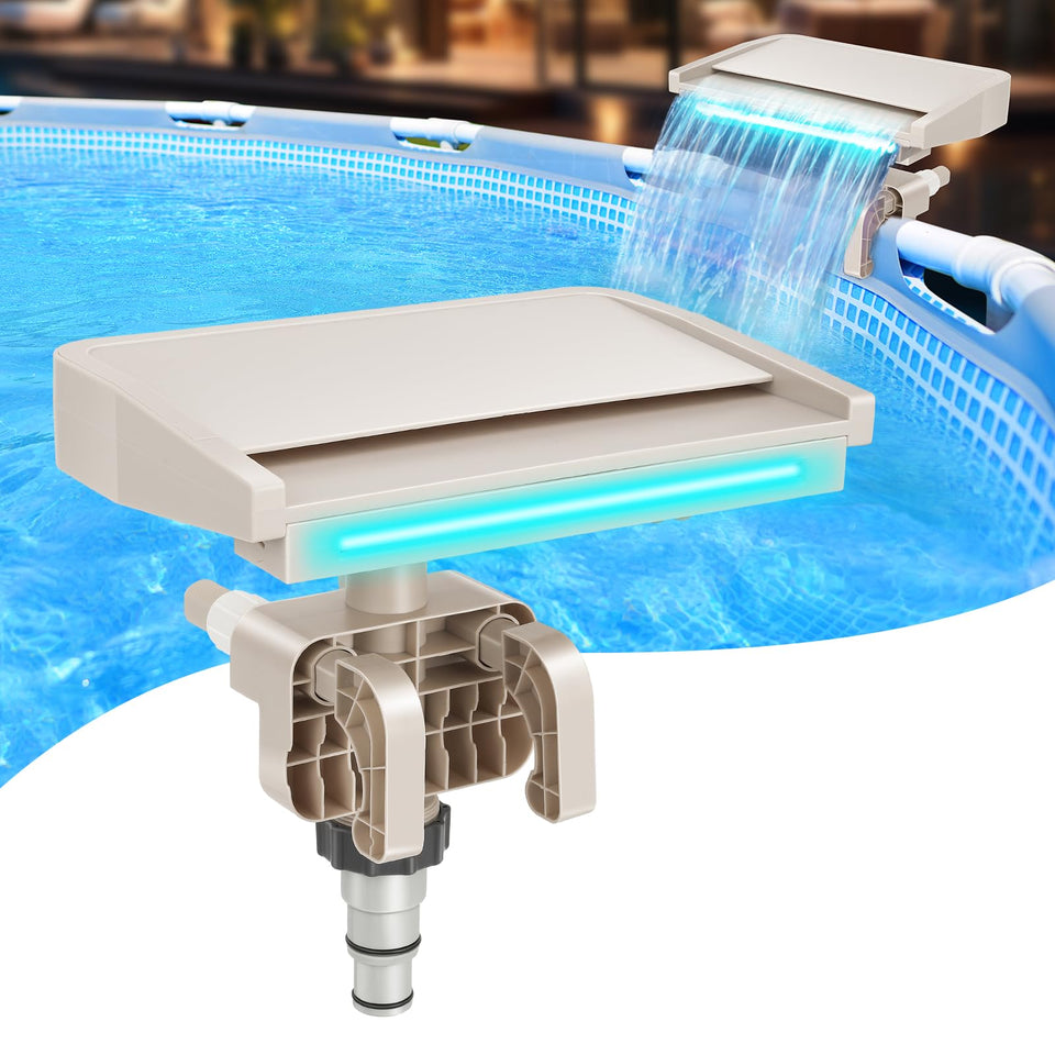 Hanaoyo LED pool fountain with seven color modes adds vibrant ambience
