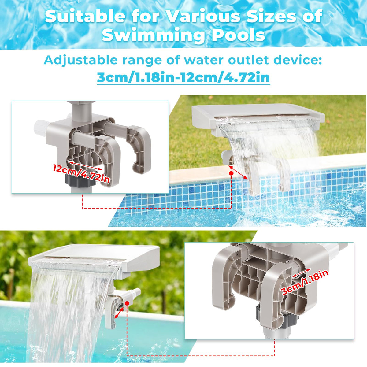 Hanaoyo waterfall flow creating a smooth poolside cascade