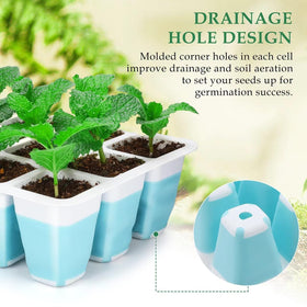 Hanaoyo seed starter tray showing drainage holes for aeration.