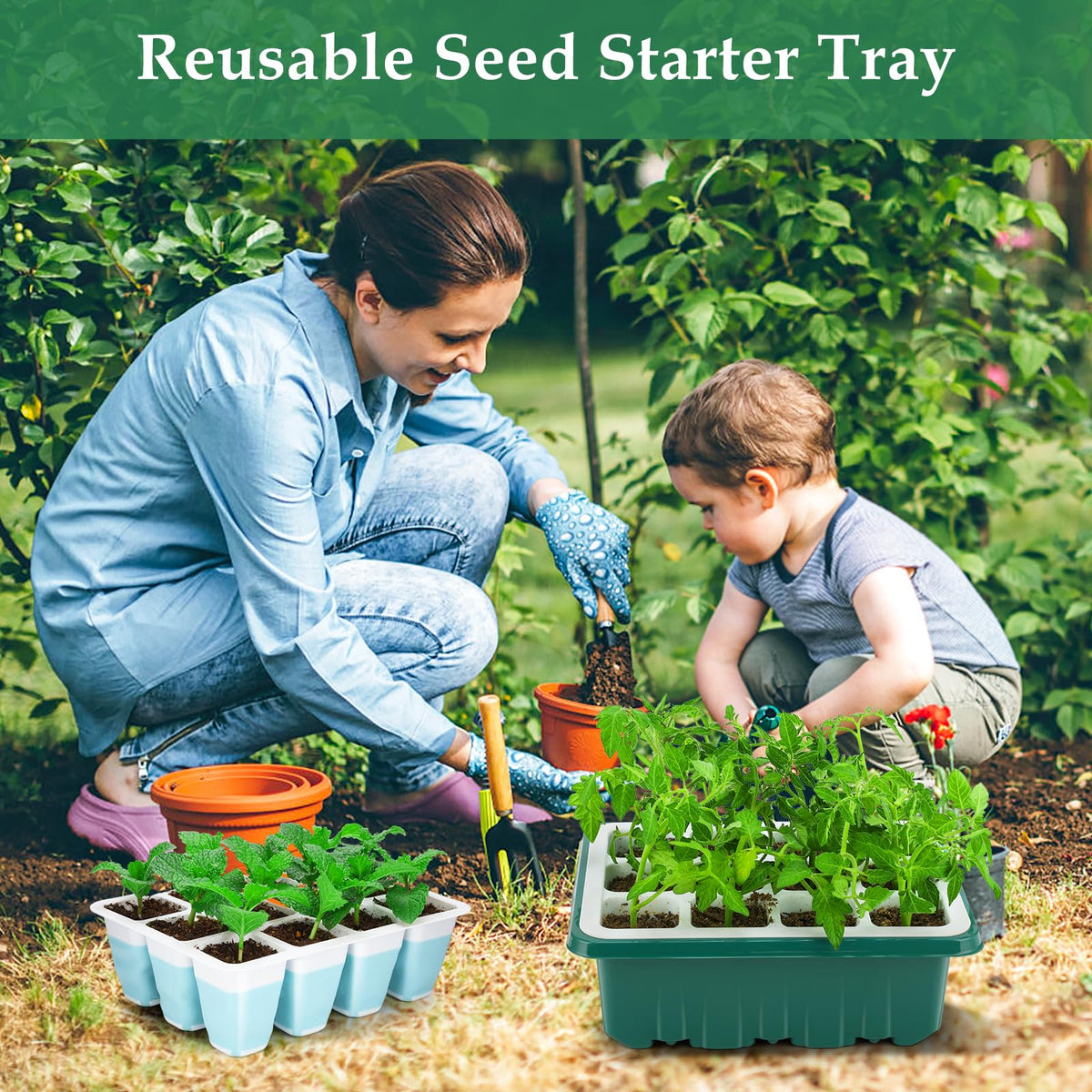Hanaoyo seed starter kit supports vegetables, fruits, and flowers from germination.