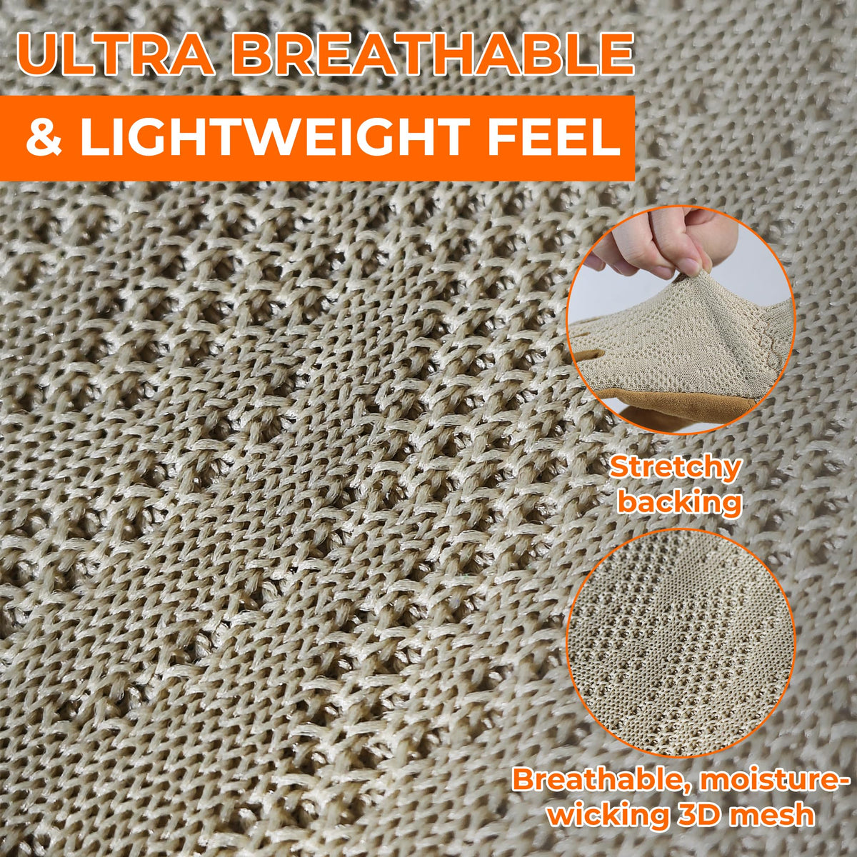3D air mesh backing on Handlandy gloves demonstrates superior breathability during lengthy sessions.