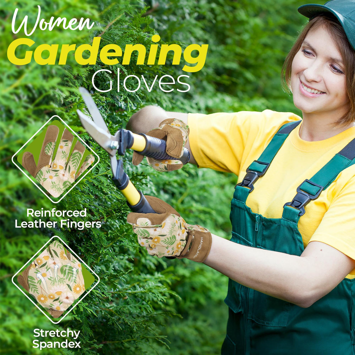 HANDLANDY adjustable wrist strap provides a snug, secure fit during gardening work.