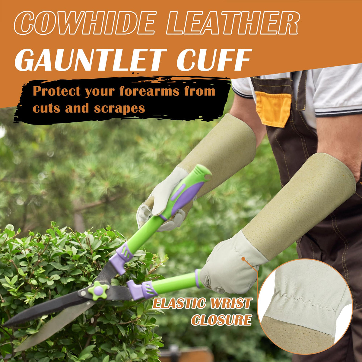 HANDLANDY elbow-length gauntlet guards forearms against scratches during pruning