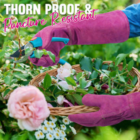 HANDLANDY elbow-length rose pruning gloves ideal for delicate pruning