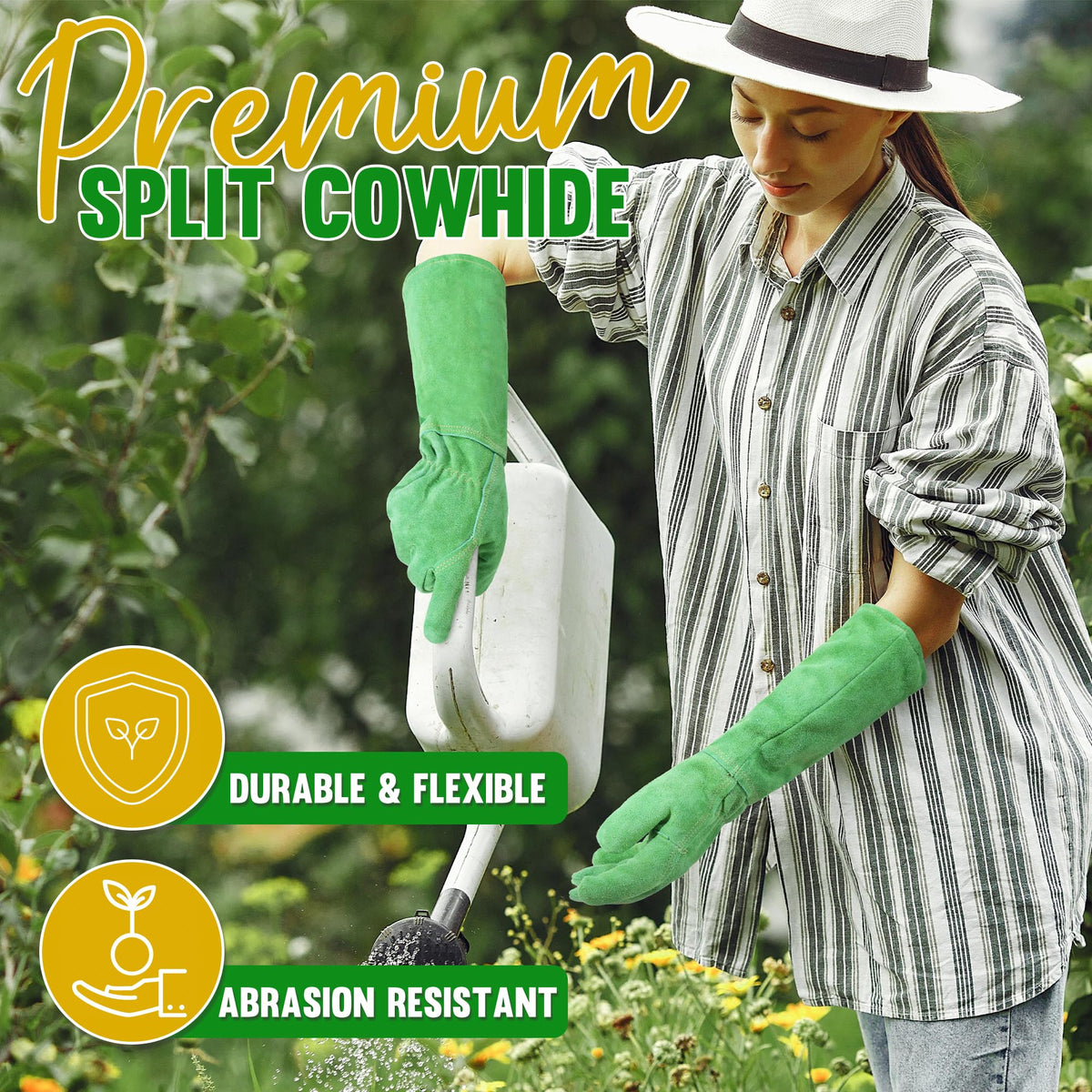 HANDLANDY elbow-length gloves for rose pruning offering extended protection and comfort