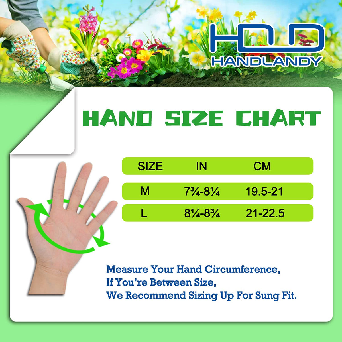 HANDLANDY extended-gauntlet cuff gloves provide extra arm protection while weeding