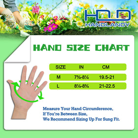 HANDLANDY extended-gauntlet cuff gloves provide extra arm protection while weeding